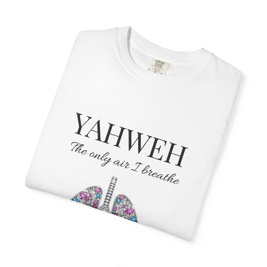 Yahweh Women's The Only Air I Breathe' Floral Lungs T-Shirt