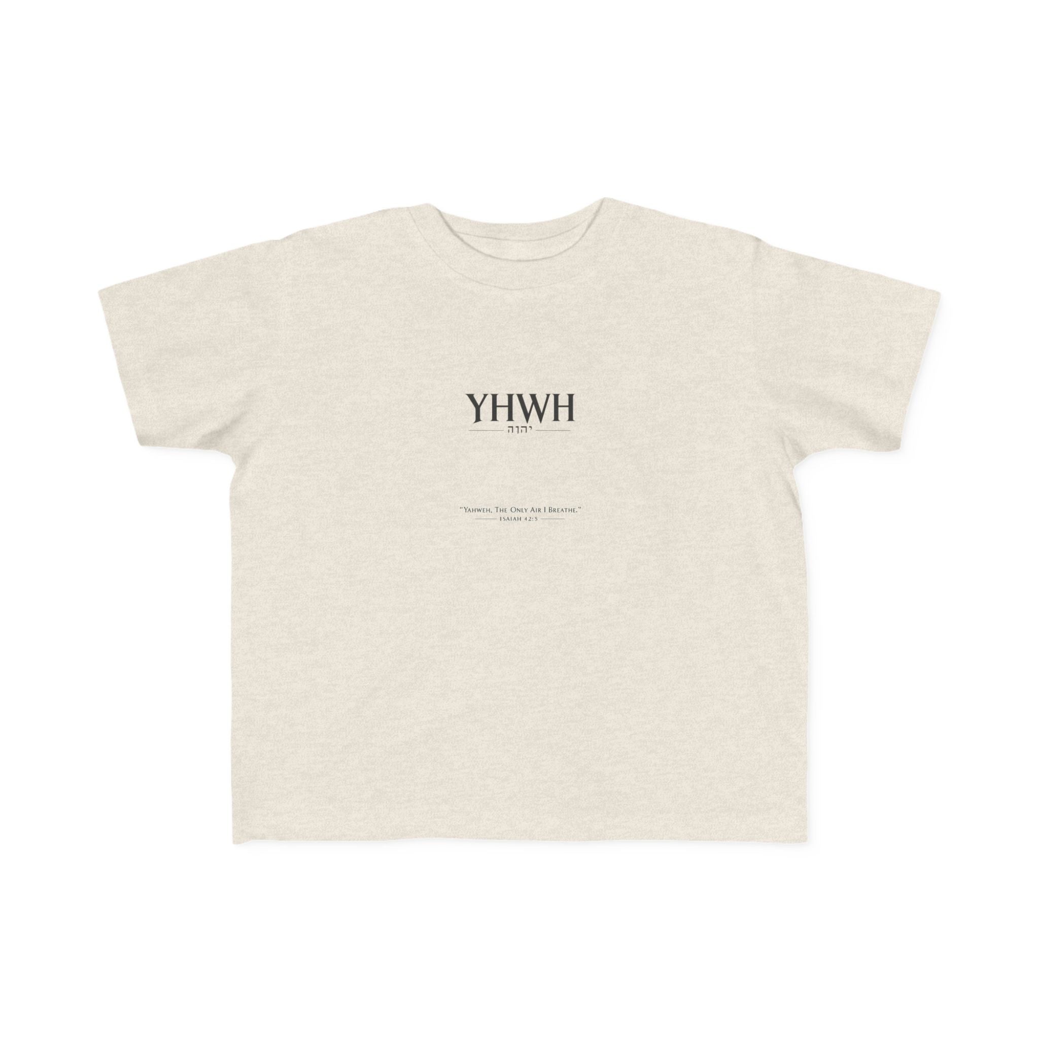 Toddler T-Shirt - YHWH Minimalist Faith Tee ( Christian Baby Tee)