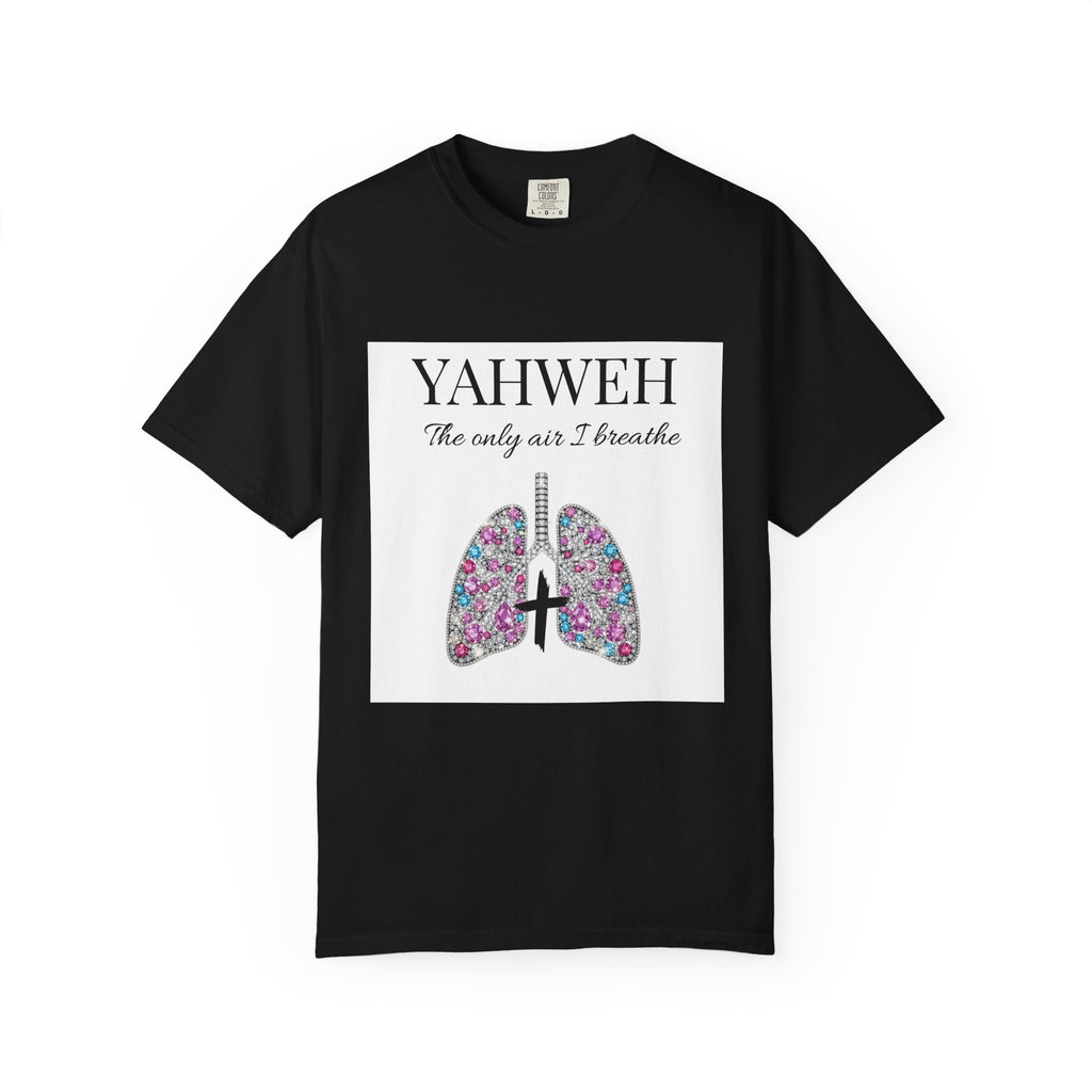 Yahweh Women's The Only Air I Breathe' Floral Lungs T-Shirt