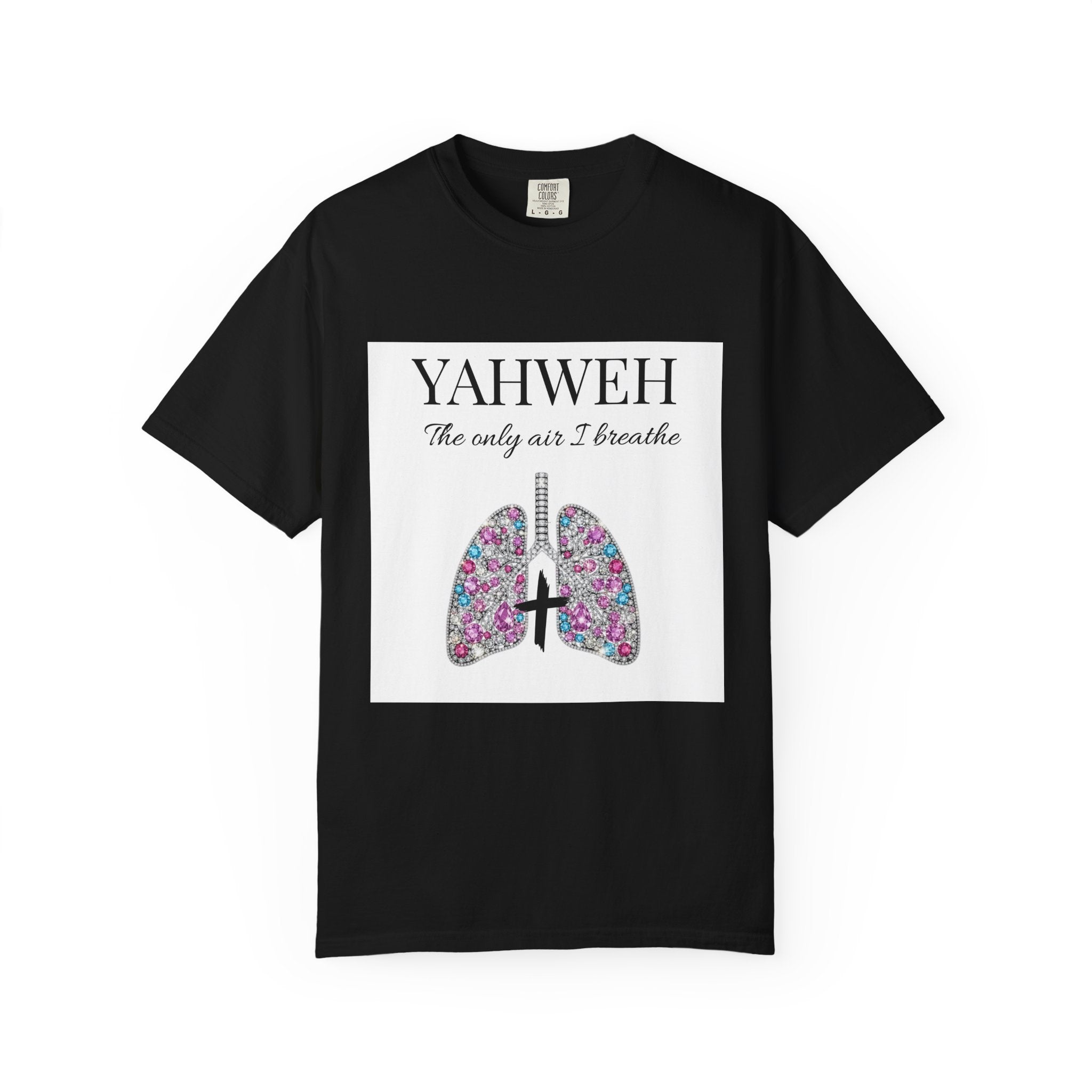Yahweh Women's The Only Air I Breathe' Floral Lungs T-Shirt