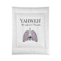 Comforter — "YAHWEH The only one I breathe" Floral Lungs Christian Bedding