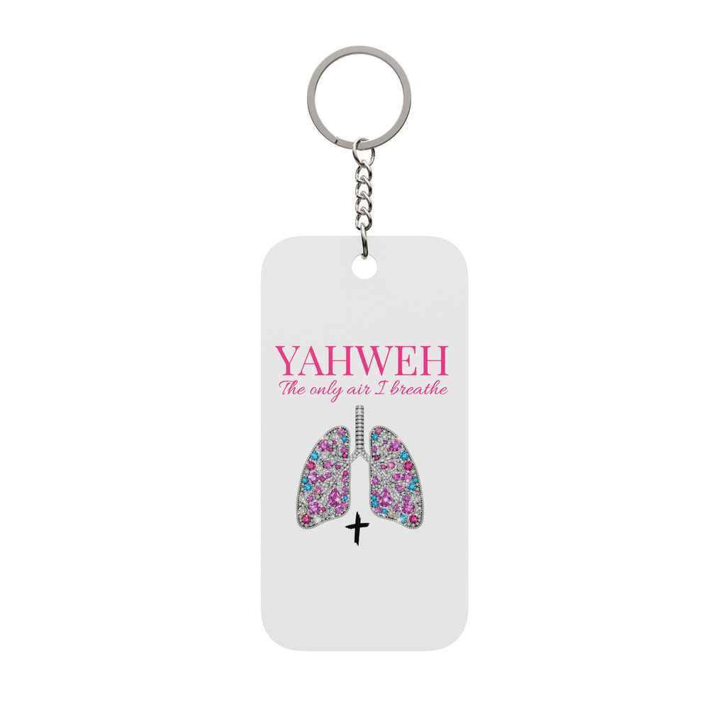 YAHWEH Floral Lungs Keychain Charm — Double-Sided Christian Inspirational Keyring