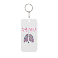 YAHWEH Floral Lungs Keychain Charm — Double-Sided Christian Inspirational Keyring