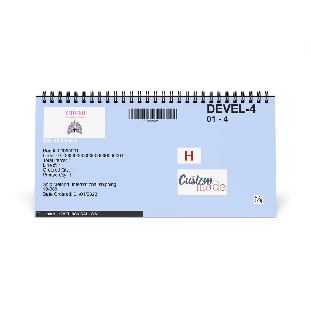 YahwehThe Only Air I Breathe  Desktop Calendar 2026 — Religious Prayer Desk Calendar with Floral Lungs Design