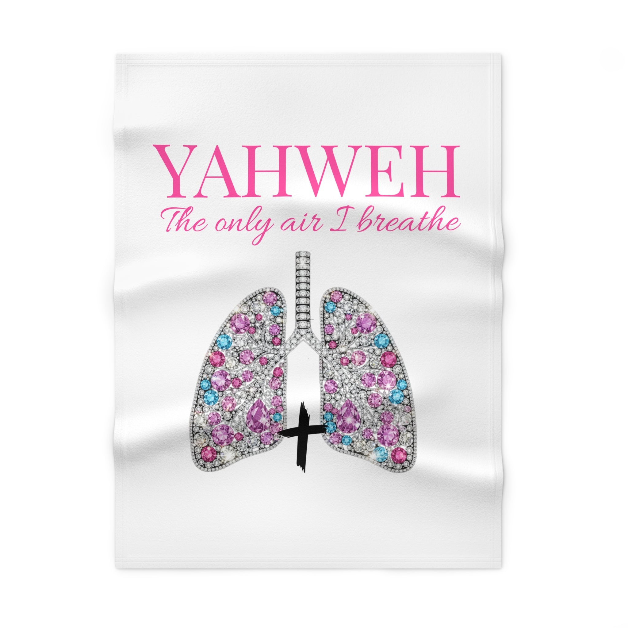 Yahweh “The Only Air I Breathe” Baby Blanket — Soft Fleece Christian Nursery Throw
